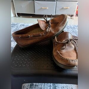L.L. Bean Men's Brown Leather Boat Shoes